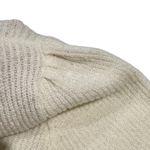 Vintage John Wanamaker Large Arcrylic Pearl Buttons Cream Cardigan Sweater - Picture 10 of 10